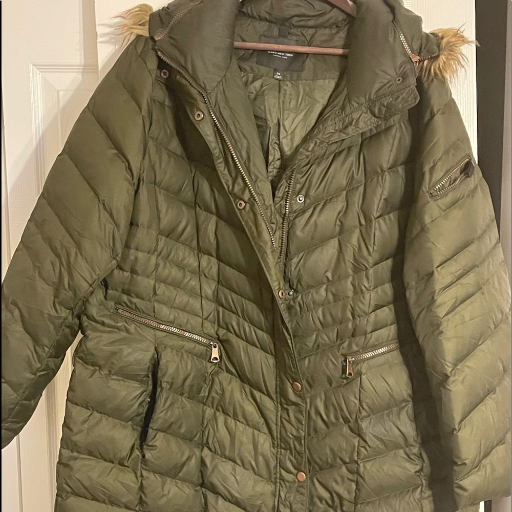 Andrew Marc Puff Jacket with fur hood